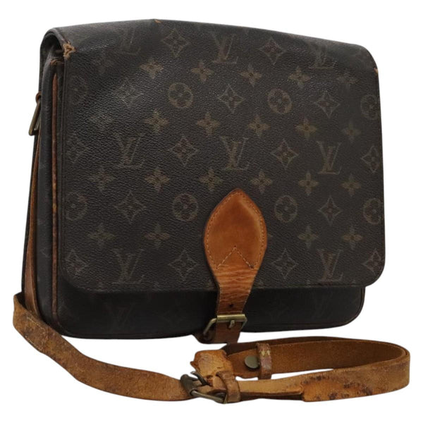 LOUIS VUITTON Monogram Cartouchiere GM Shoulder Bag M51252 LV Auth ac3750