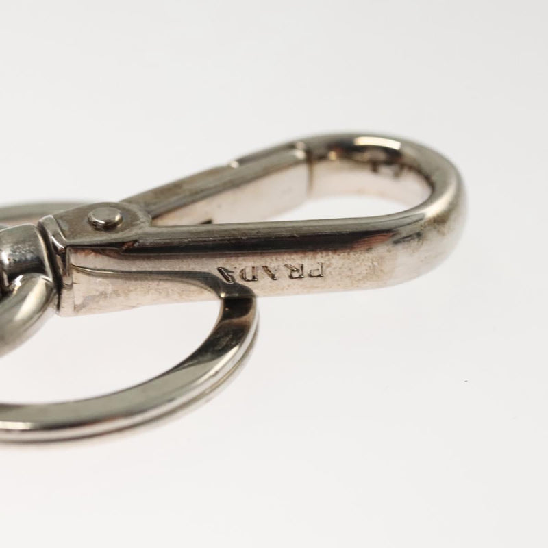 PRADA Key Holder Safiano leather Gold Tone Auth ac3756