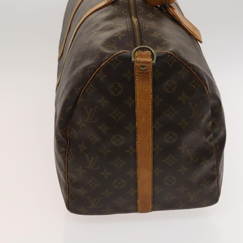 LOUIS VUITTON Monogram Keepall Bandouliere 55 Boston Bag M41414 LV Auth ac3775