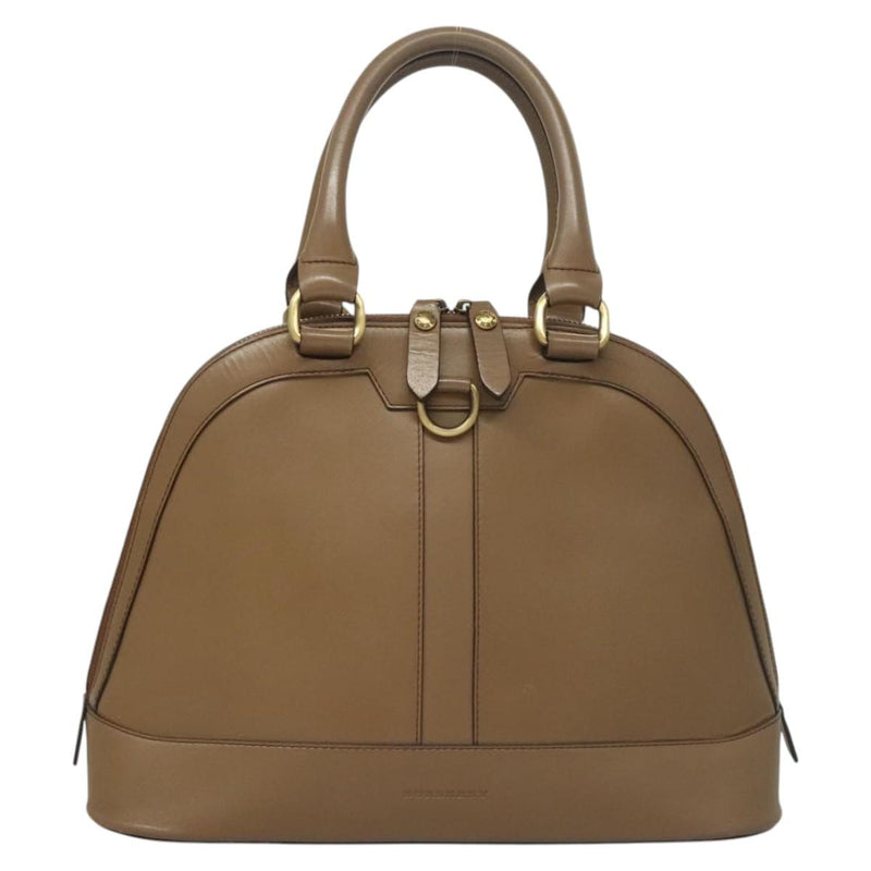 BURBERRY Hand Bag Leather Brown Auth ac3784