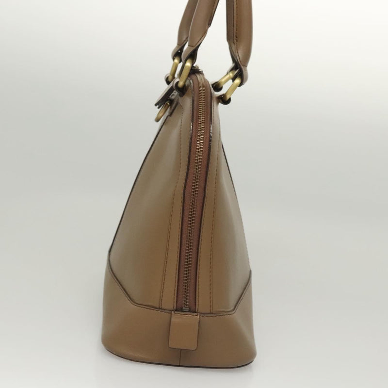 BURBERRY Hand Bag Leather Brown Auth ac3784