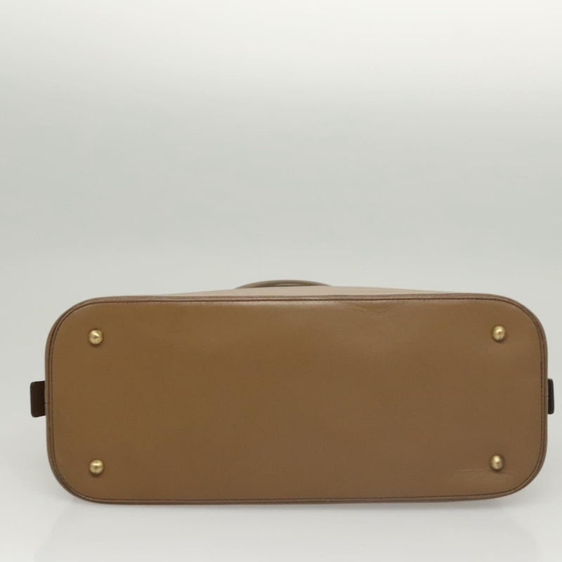 BURBERRY Hand Bag Leather Brown Auth ac3784