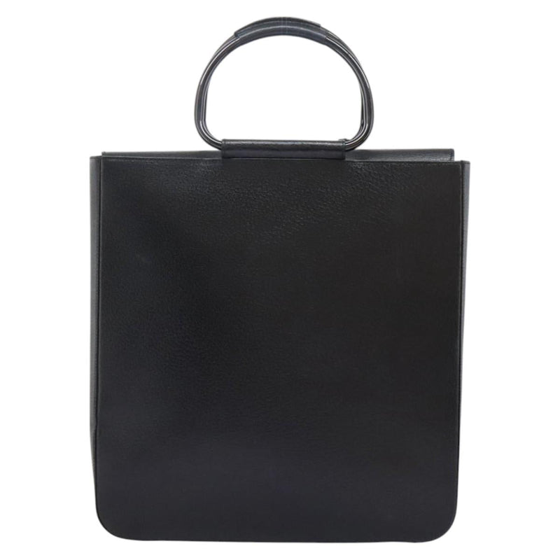 GUCCI Hand Bag Leather Black 002 1118 0462 Auth ac3789