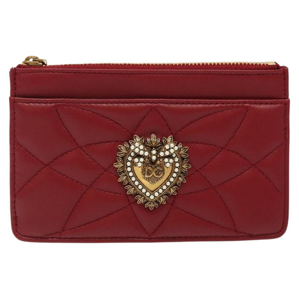 DOLCE&GABBANA Wallet Leather Red Auth ac3791