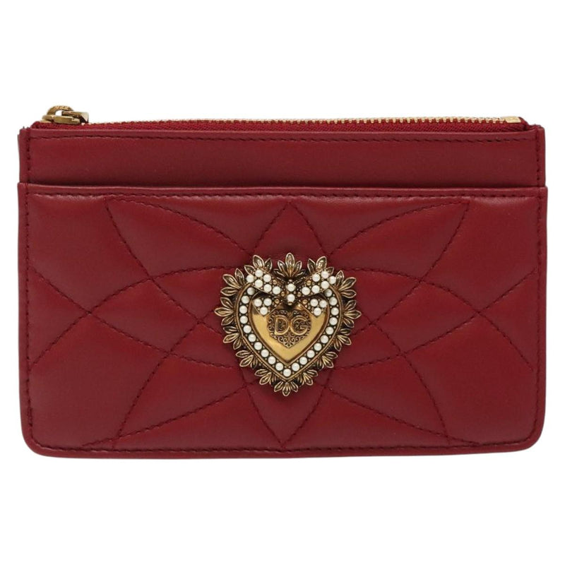 DOLCE&GABBANA Wallet Leather Red Auth ac3791