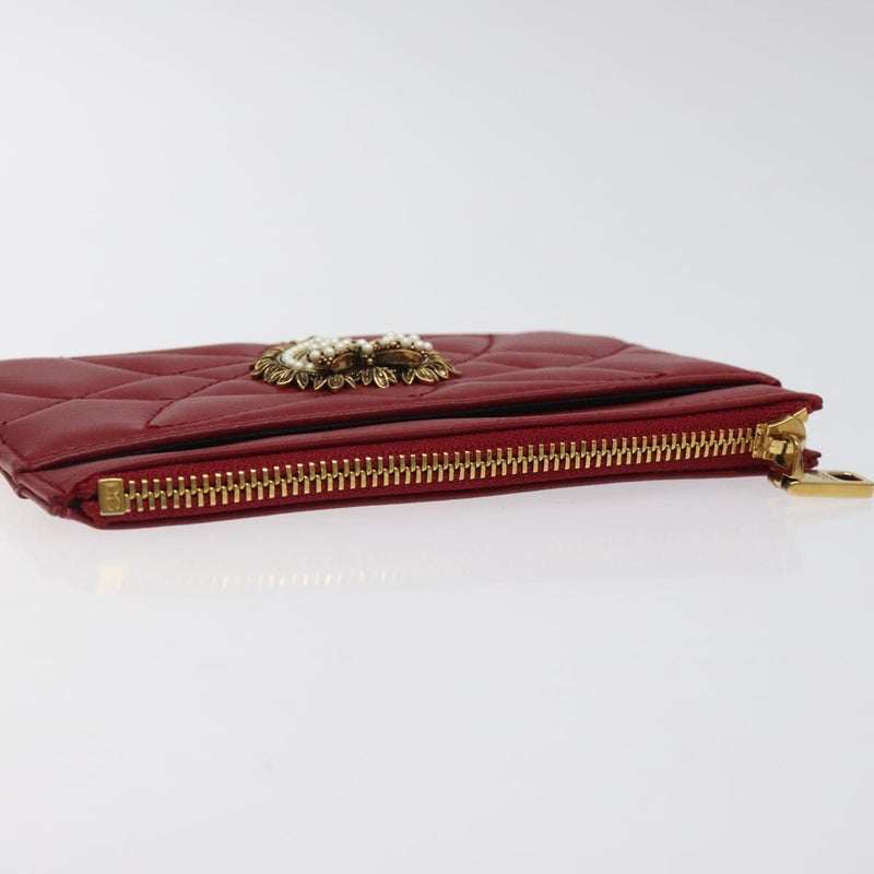 DOLCE&GABBANA Wallet Leather Red Auth ac3791