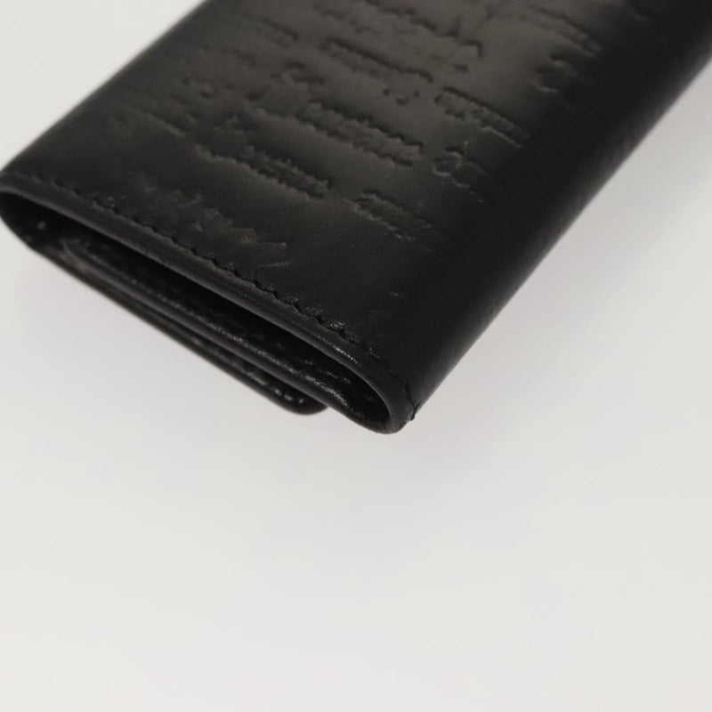 VERSACE Key Case Leather Black