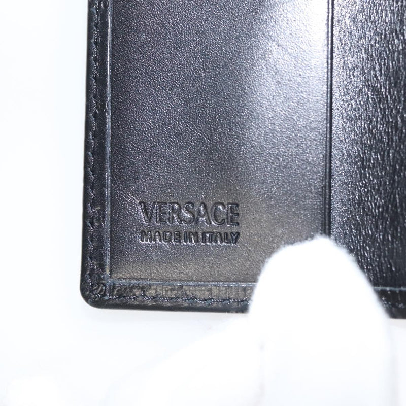 VERSACE Key Case Leather Black