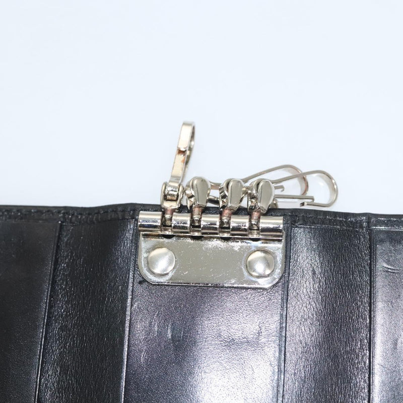 VERSACE Key Case Leather Black