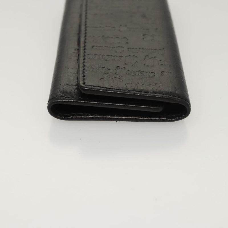 VERSACE Key Case Leather Black