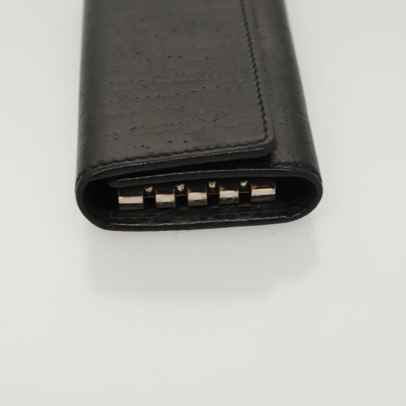 VERSACE Key Case Leather Black