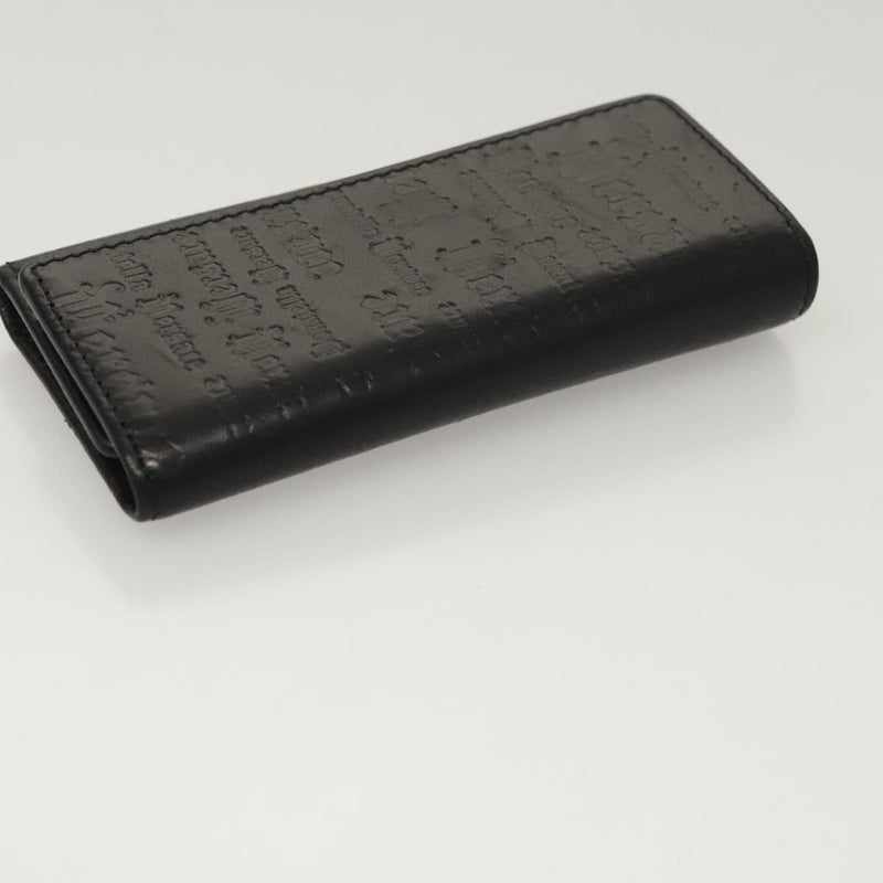 VERSACE Key Case Leather Black