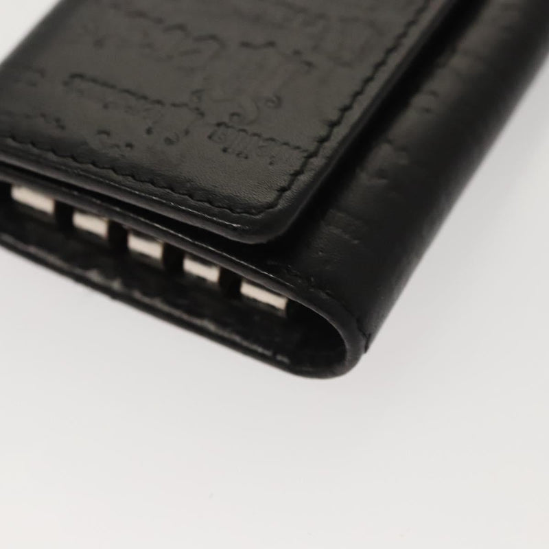 VERSACE Key Case Leather Black