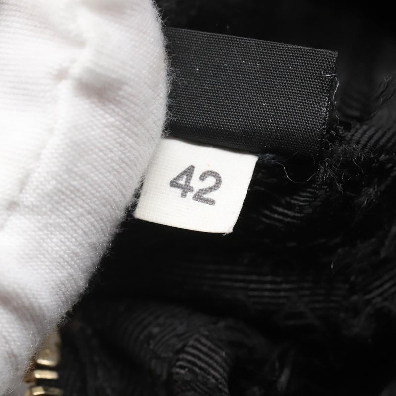PRADA Pouch Nylon Black Gold Auth ac3805