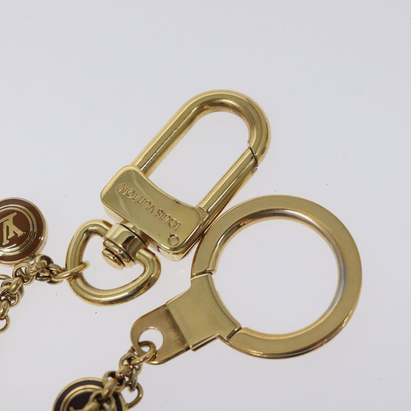 LOUIS VUITTON Porte Cles Chainne Pastille Key Holder Gold M65386 LV Auth ac3807