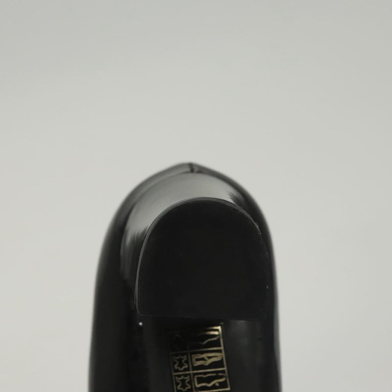 PRADA High Heels Leather 36 1/2 Black Auth ac3811