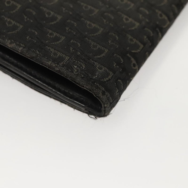 Christian Dior Trotter Canvas Wallet Black Auth ac3817