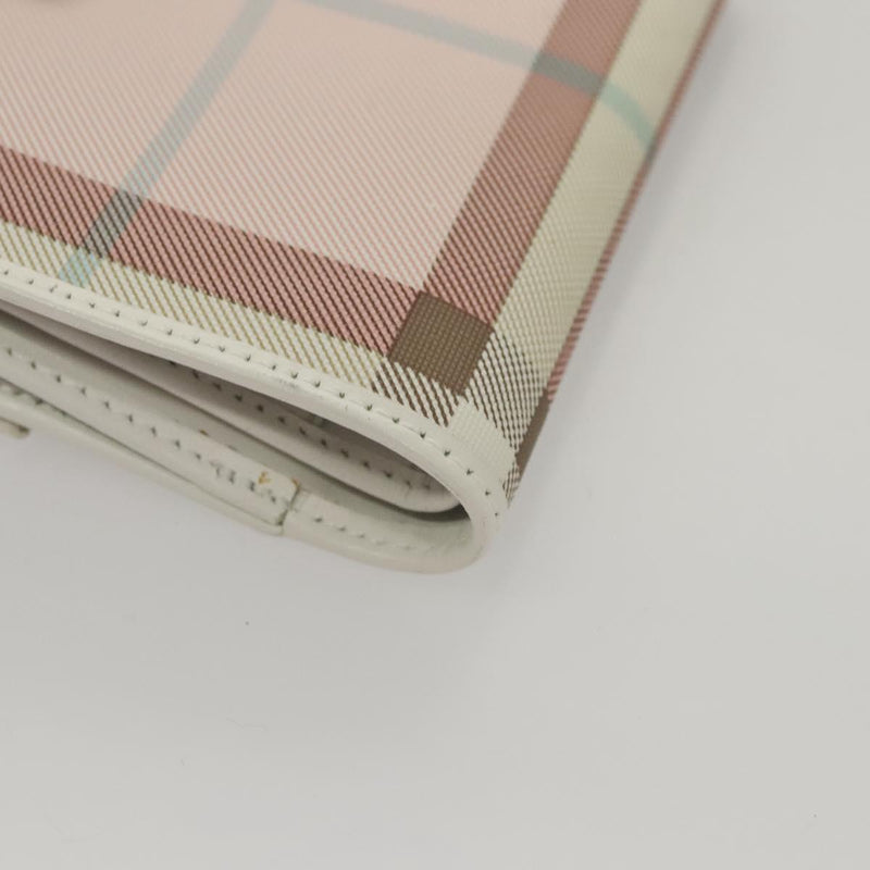 BURBERRY Nova Check Wallet Nylon Pink Auth am8049
