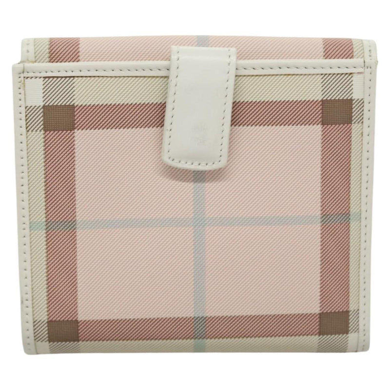 BURBERRY Nova Check Wallet Nylon Pink Auth am8049