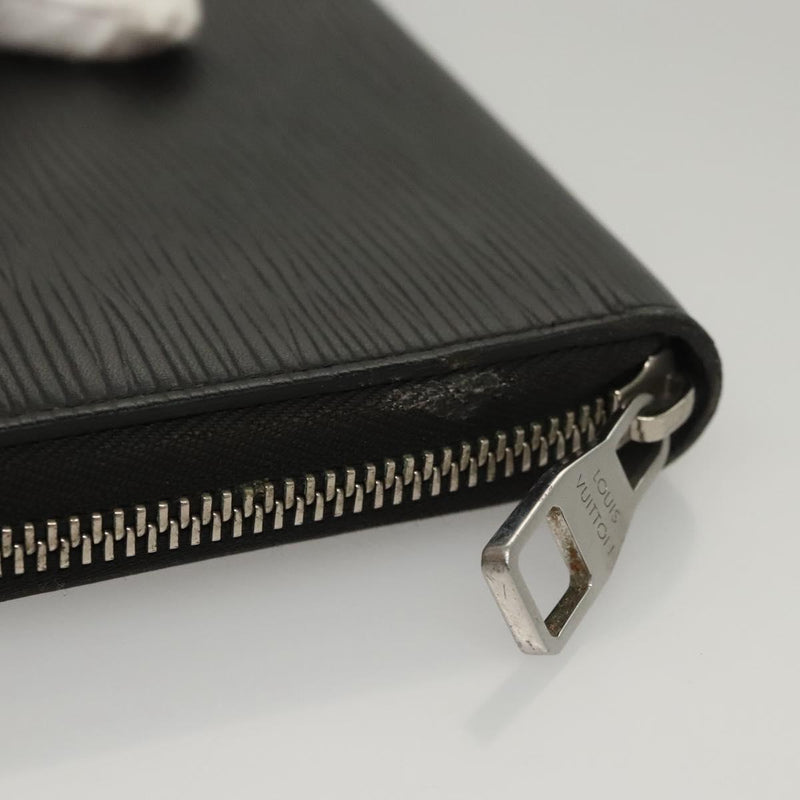 LOUIS VUITTON Epi Zippy Organizer Long Wallet Black M63852 LV Auth am8074