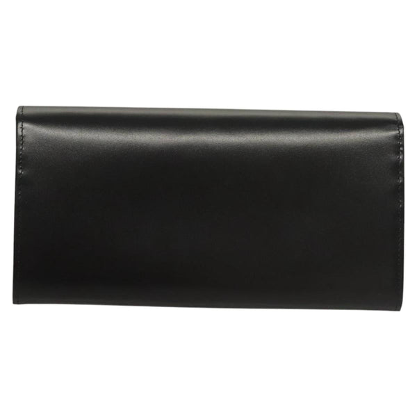 CARTIER Long Wallet Leather Black Auth am8112