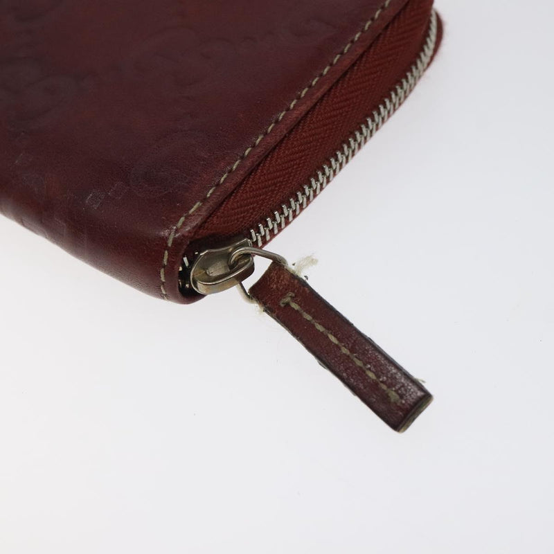 GUCCI GG Canvas Guccissima Coin Purse Red 162848 Auth am8179