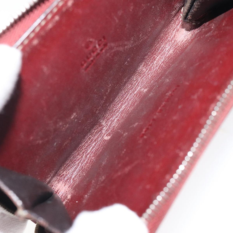 GUCCI GG Canvas Guccissima Coin Purse Red 162848 Auth am8179