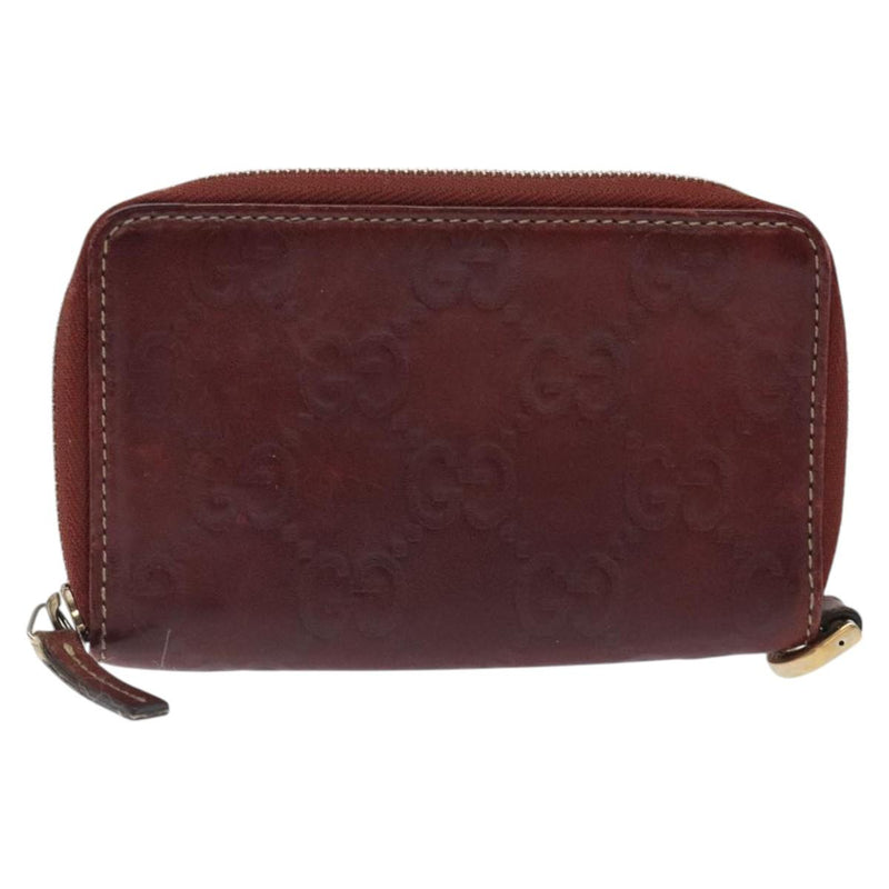 GUCCI GG Canvas Guccissima Coin Purse Red 162848 Auth am8179