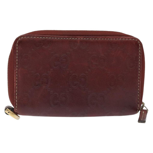 GUCCI GG Canvas Guccissima Coin Purse Red 162848 Auth am8179