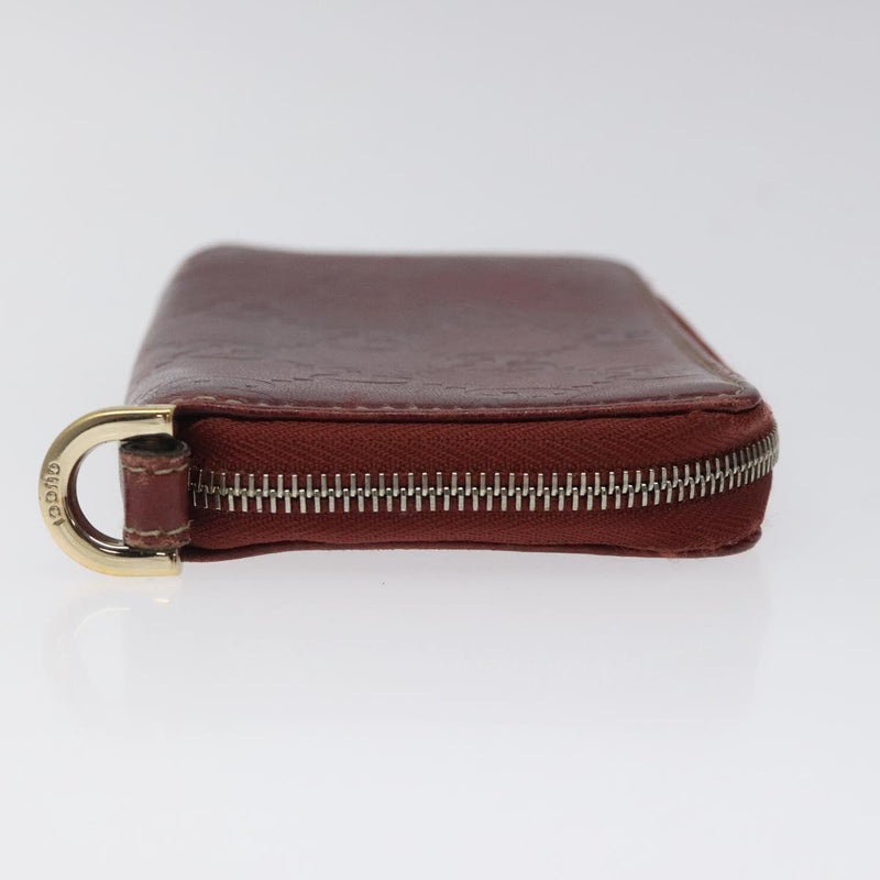 GUCCI GG Canvas Guccissima Coin Purse Red 162848 Auth am8179