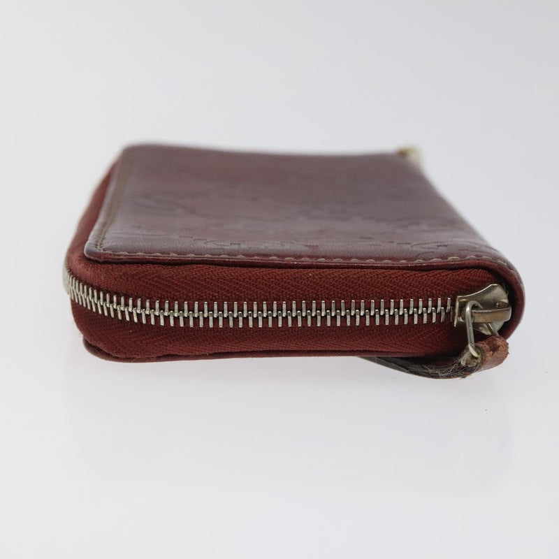 GUCCI GG Canvas Guccissima Coin Purse Red 162848 Auth am8179