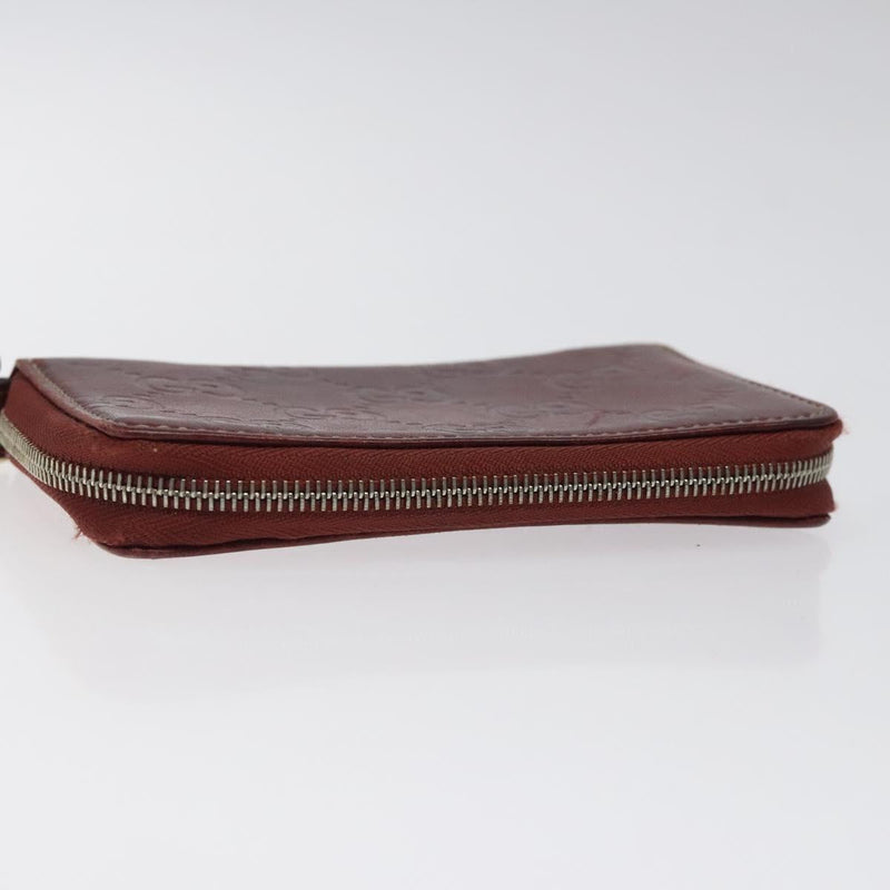 GUCCI GG Canvas Guccissima Coin Purse Red 162848 Auth am8179