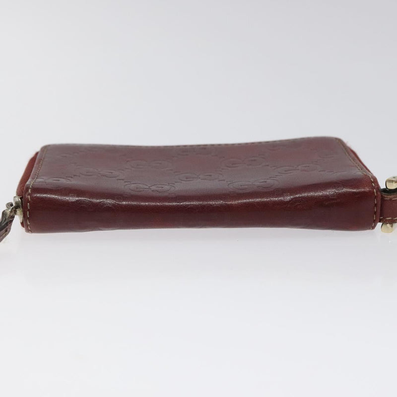 GUCCI GG Canvas Guccissima Coin Purse Red 162848 Auth am8179