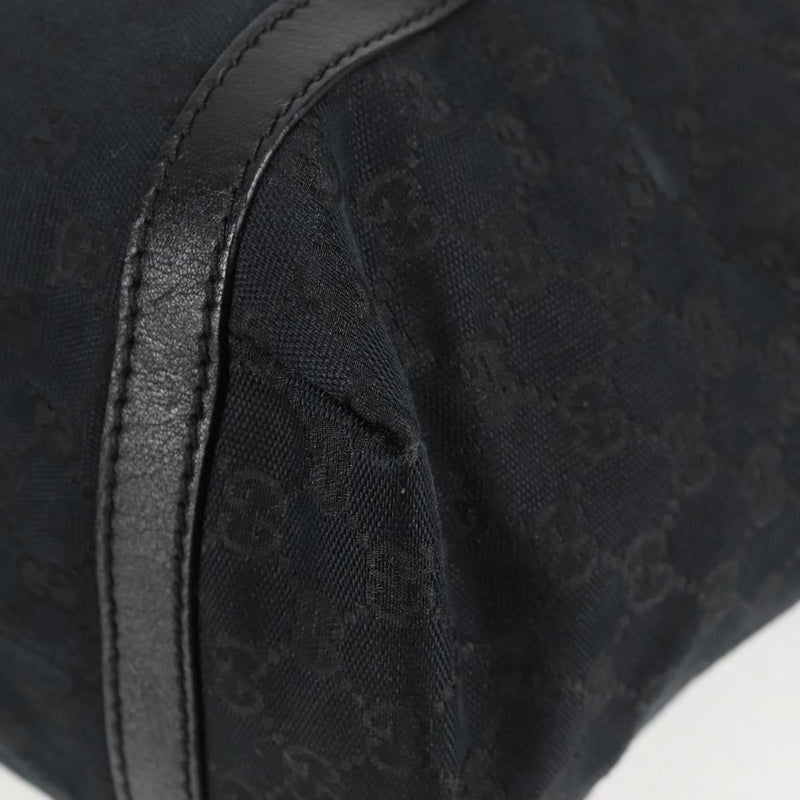 GUCCI GG Canvas Web Sherry Line Tote Bag Black Red Green 233607 Auth am8203A