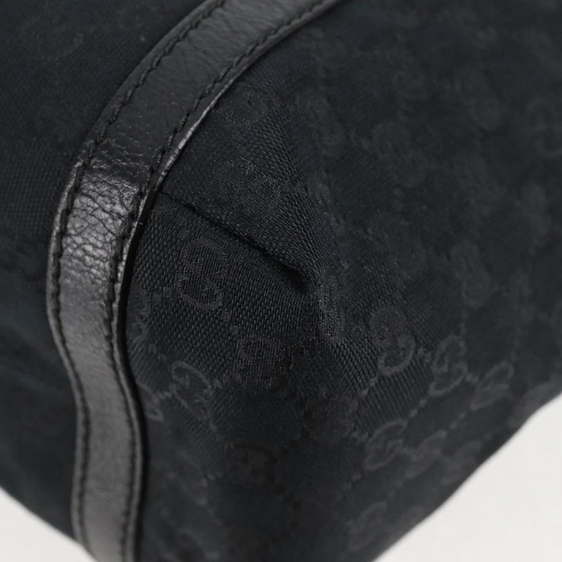 GUCCI GG Canvas Web Sherry Line Tote Bag Black Red Green 233607 Auth am8203A