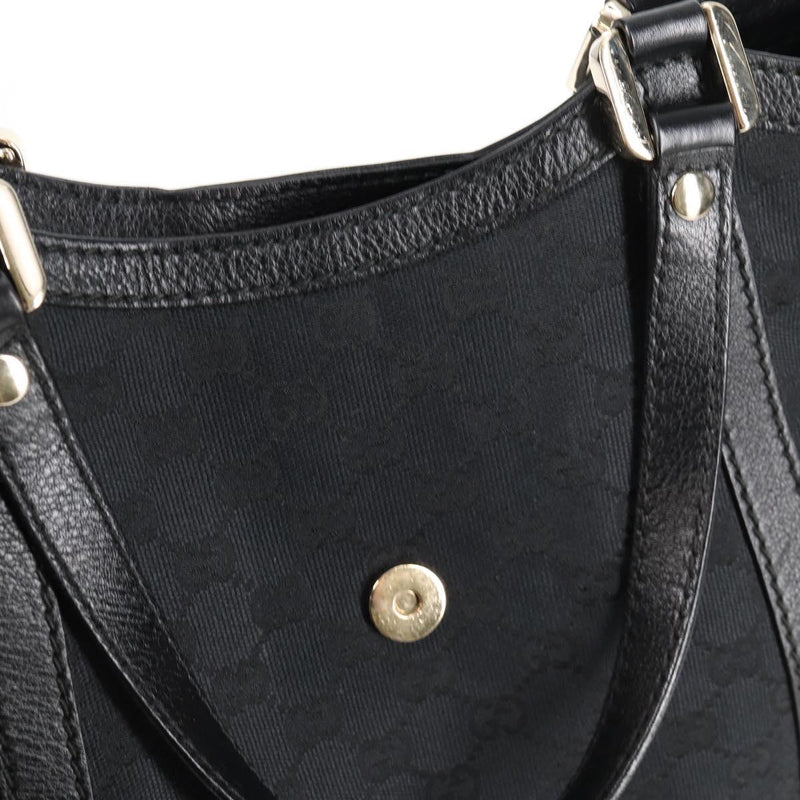 GUCCI GG Canvas Web Sherry Line Tote Bag Black Red Green 233607 Auth am8203A