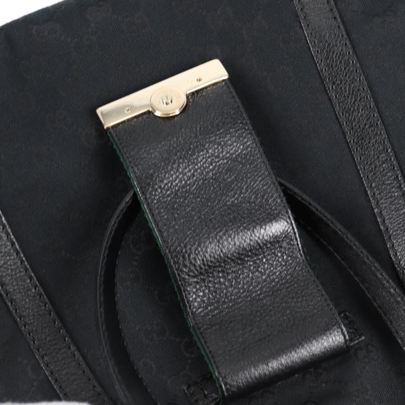 GUCCI GG Canvas Web Sherry Line Tote Bag Black Red Green 233607 Auth am8203A