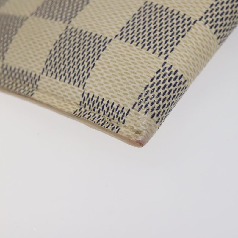 LOUIS VUITTON Damier Azur Etui A Lunettes MM Glasses Case N60025 LV Auth am8216