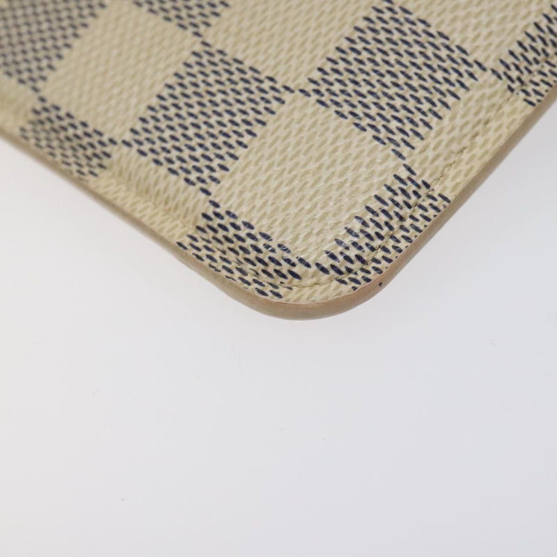 LOUIS VUITTON Damier Azur Etui A Lunettes MM Glasses Case N60025 LV Auth am8216