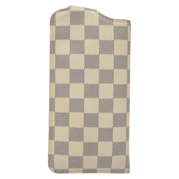 LOUIS VUITTON Damier Azur Etui A Lunettes MM Glasses Case N60025 LV Auth am8216