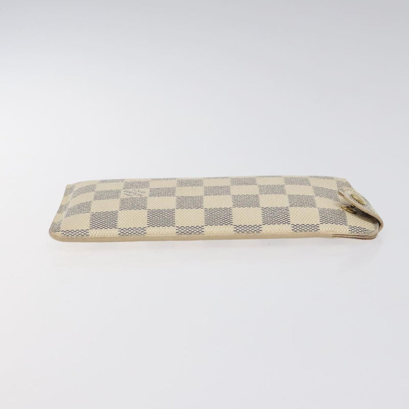 LOUIS VUITTON Damier Azur Etui A Lunettes MM Glasses Case N60025 LV Auth am8216
