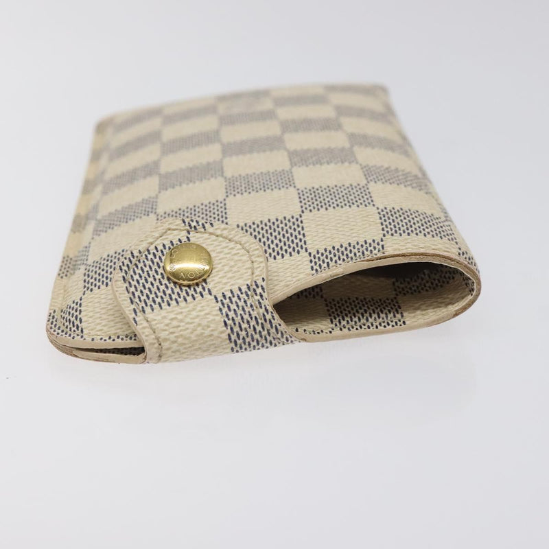 LOUIS VUITTON Damier Azur Etui A Lunettes MM Glasses Case N60025 LV Auth am8216
