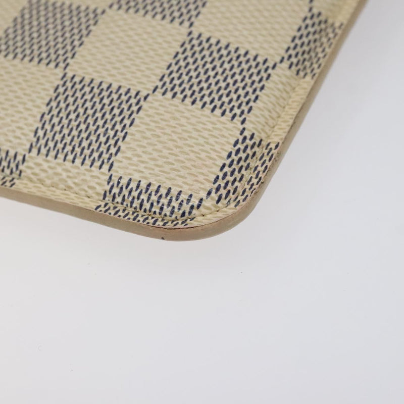 LOUIS VUITTON Damier Azur Etui A Lunettes MM Glasses Case N60025 LV Auth am8216