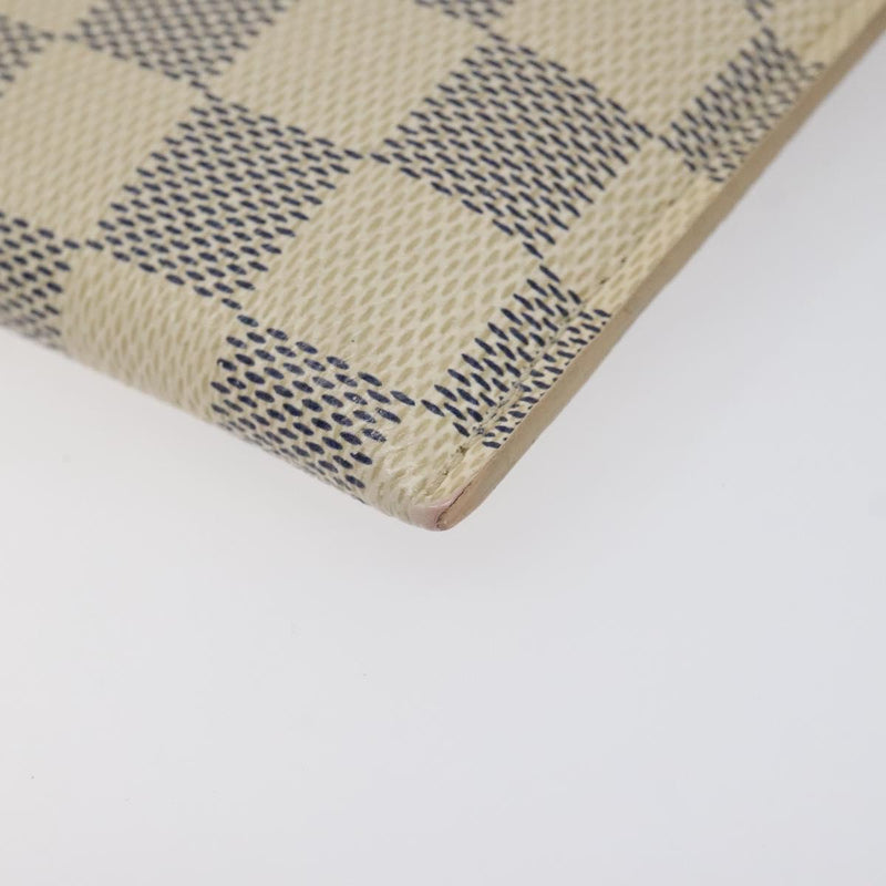 LOUIS VUITTON Damier Azur Etui A Lunettes MM Glasses Case N60025 LV Auth am8216