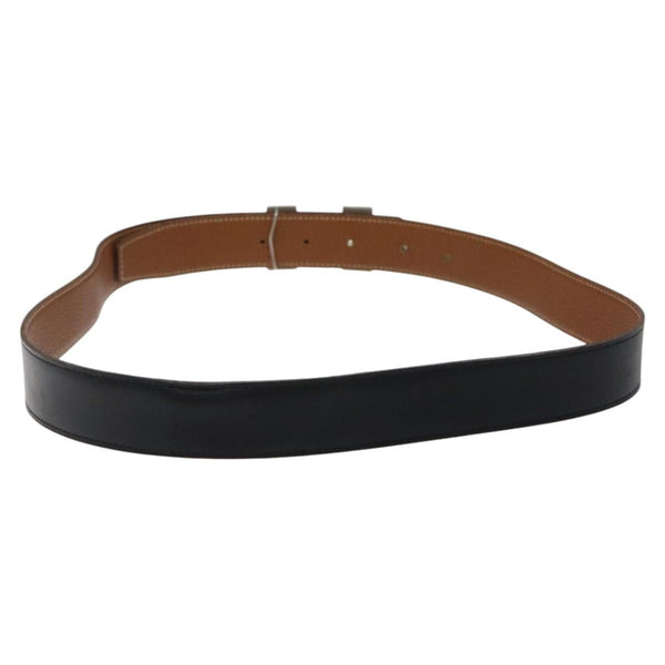 HERMES Constance Belt Leather 42.5"" Black Auth am8220