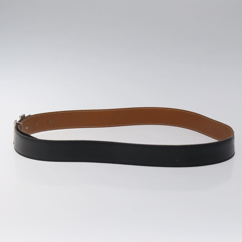 HERMES Constance Belt Leather 42.5"" Black Auth am8220
