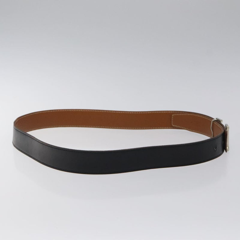 HERMES Constance Belt Leather 42.5"" Black Auth am8220