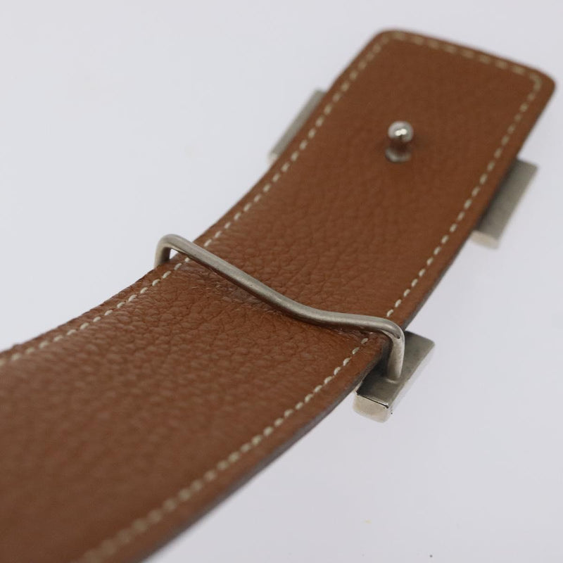 HERMES Constance Belt Leather 42.5"" Black Auth am8220