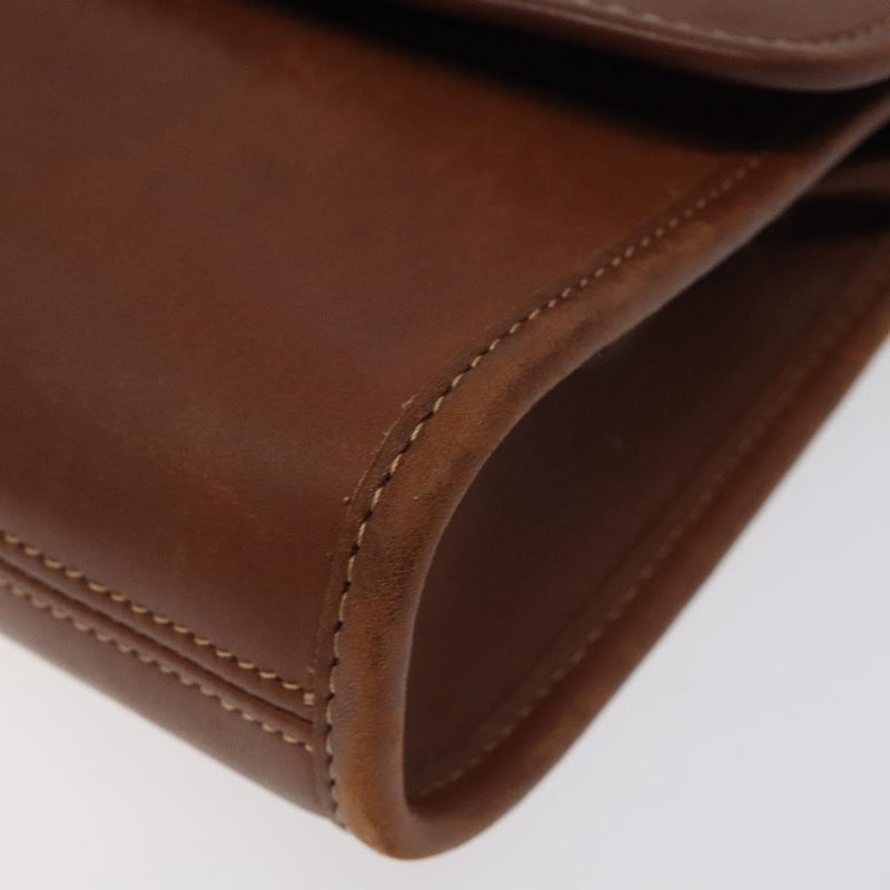 Coach Shoulder Bag Leather Brown Auth am8240
