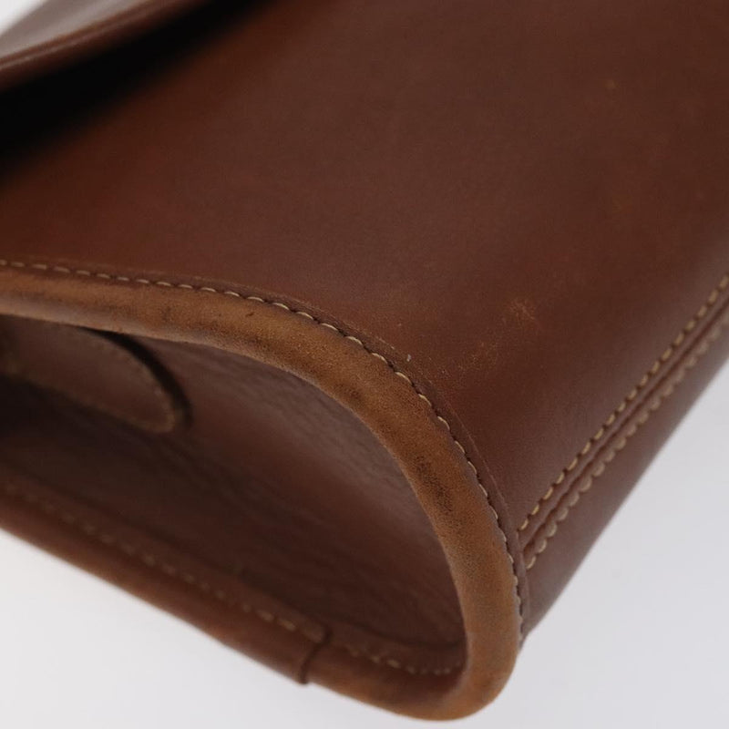 Coach Shoulder Bag Leather Brown Auth am8240